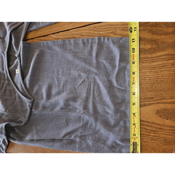 NEW ANRABESS Women's M Grey Linen Jumpsuit Casual Loose Short Slv Wide Leg - Picture 6 of 10